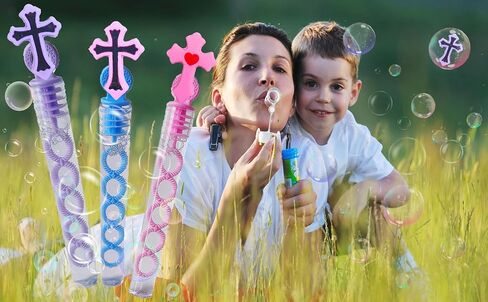 24 Packs Bulk Mini Christian Cross Shape Bubble Wands, Christian Parties Easter Party Favors Student School prizes Party Supply in Saudi Arabia