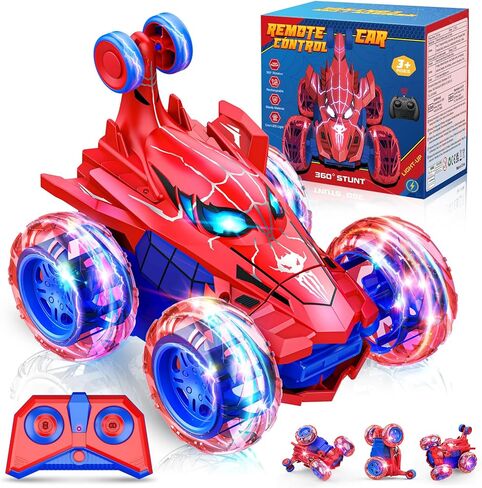 RC سيارات الأولاد اللعب سيارة التحكم عن بعد ل 3 4 5 6 7 8 9 10 سنة صبي فتاة 360 درجة تقلب 4WD RC حيلة سيارة أطفال لعب للأولاد سن 3-5 4-6 5-7 6-8 8-10 in Saudi Arabia