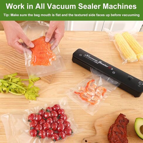 [ترقية 2025] 110 قطعة من أكياس تفريغ الهواء من موريتو، أكياس حفظ الطعام ربع لتر 20.32 سم × 30.48 سم، خالية من البيسفينول A، أكياس تفريغ من الدرجة التجارية مسبقة القطع لتخزين الطعام، إعداد الوجبات أو فيديو Sous Vide in Kuwait