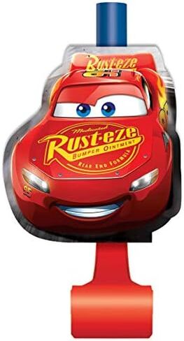 Disney Cars Birthday Party Supplies Bundle includes 16 Party Blowouts and 1 Dinosaur Sticker Sheet in Saudi Arabia