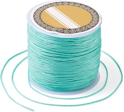 109 Yards 0.8mm Nylon String Cord for Bracelet Making Chinese Knotting Cords Beading Cord Thread for Kumihimo Braided Bracelets Necklaces Macrame Craft Wind Chime (Goldenrod) in Saudi Arabia