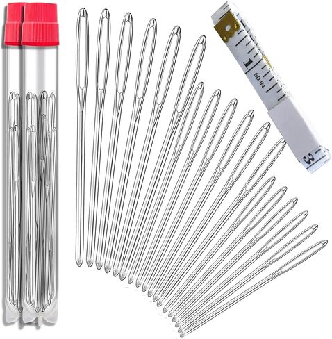 ORRDICE Large-Eye Blunt Needles, Stainless Steel Yarn Knitting Needles, Sewing Needles, Crafting Knitting Weaving Stringing Needles, Perfect for Finishing Off Crochet Projects(9 Pieces) in Kuwait