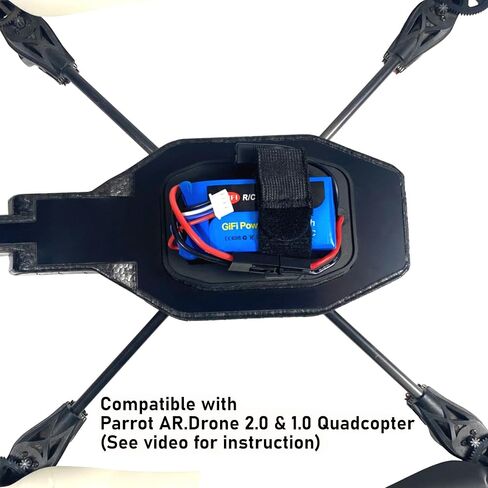 بطارية الطائرة بدون طيار البديلة MaximalPower™ بقدرة 2600 مللي أمبير في الساعة 11.1 فولت وشاحن لـ Parrot AR.Drone 1.0 و2.0 (شاحن واحد + بطارية واحدة) in Saudi Arabia