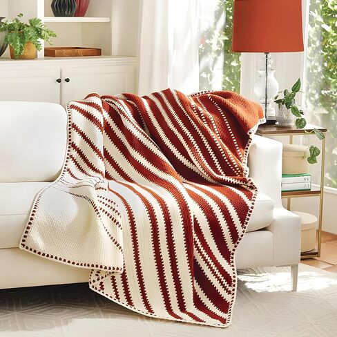 Mary Maxim Crochet Blanket Kit 51" x 64" Infinity Blanket Pattern, Instructions and Soft Worsted Weight Yarns, Intermediate Crochet Kits for Adults, Colors Natural, Dark Azure in Saudi Arabia
