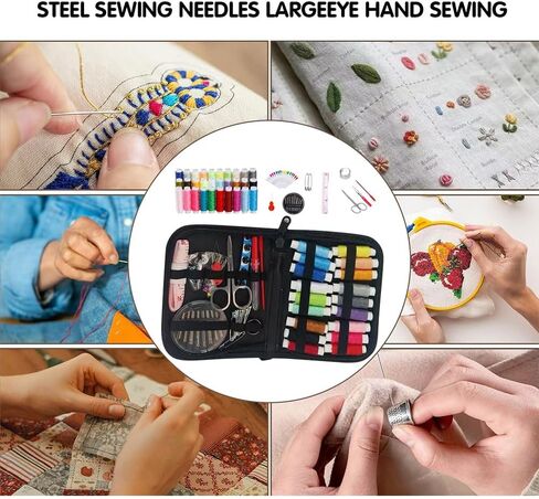 2026 New Embroidery Stitch Book Kit, All-in-One Embroidery Stitch Books and Sewing Kit, 86-Piece DIY Embroidery Stitching Book Kit with 106 Patterns, Tools and Tutorials, Suitable for beginners. in Saudi Arabia