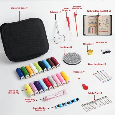 2026 New Embroidery Stitch Book Kit, All-in-One Embroidery Stitch Books and Sewing Kit, 86-Piece DIY Embroidery Stitching Book Kit with 106 Patterns, Tools and Tutorials, Suitable for beginners. in Saudi Arabia