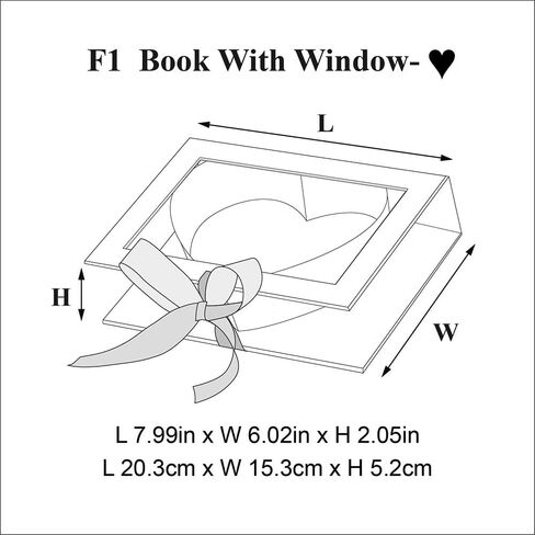 صندوق تغليف هدايا قابل للتعبئة على شكل قلب واحد من Geoto مقاس 8 بوصة × 6 بوصة × 2 بوصة باللون الوردي/الأحمر/الأبيض/الأسود، عبوة واحدة (وردي مع نافذة، عبوة من قطعة واحدة) in Kuwait