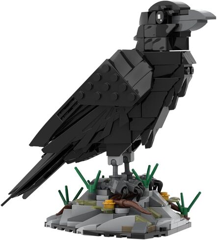 مجموعة مكعبات بناء Raven Bird، مجموعات نماذج تجميع الحيوانات التي يمكنك صنعها بنفسك، مجموعة عرض تحت عنوان الطيور هدية لمحبي الحيوانات وعشاق المكعبات، MOC-217187 (357 قطعة) in Kuwait