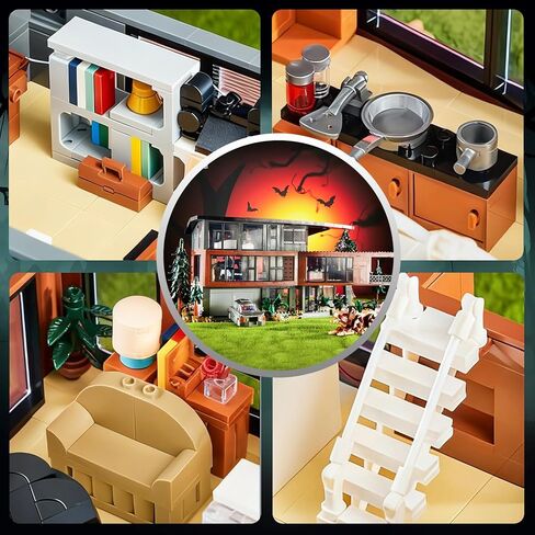 Vampire Villa Building Blocks Sets, 2813+ Pcs Fantasy Craft for Book Lovers, Modern House Model Toy with Lights, Villa Design for Film Fans, for Adults Teens Boys Girls in Saudi Arabia