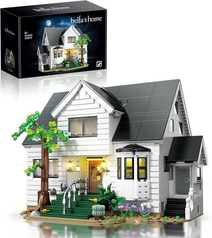 مجموعات مكعبات بناء فيلا مصاص الدماء، 2813+ قطعة حرفة خيالية لمحبي الكتب، لعبة نموذج منزل حديث مع أضواء، تصميم فيلا لمحبي الأفلام، للبالغين والمراهقين والأولاد والبنات in Kuwait