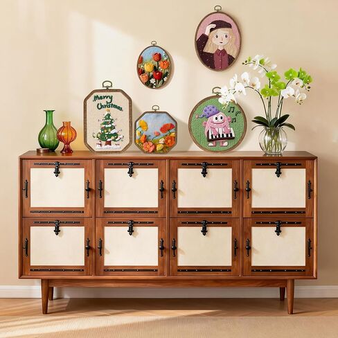 9 Pcs Large Embroidery Hoop Frame, Embroidery Frames for Display, Imitated Wood Cross Stitch Hoop, Circle/Oval/Octagonal Cross Stitch Frame Kits, Perfect for DIY, Craft Sewing, Home Decor in Saudi Arabia