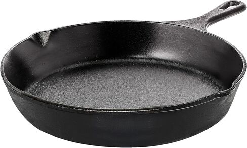 Utopia Kitchen Cast Iron Skillets 12 Inch, Chef's Pan, Pre-Seasoned Frying Pan, Stovetop, Oven, Campfire and Grill Large Skillet, Even Heat Distribution Multipurpose Cast Iron Pan - Black in Kuwait