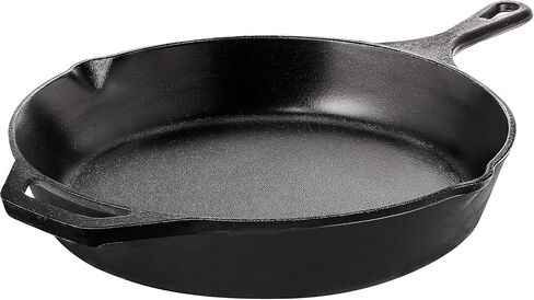 Utopia Kitchen Cast Iron Skillets 12 Inch, Chef's Pan, Pre-Seasoned Frying Pan, Stovetop, Oven, Campfire and Grill Large Skillet, Even Heat Distribution Multipurpose Cast Iron Pan - Black in Kuwait