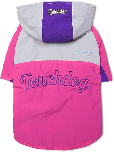 TOUCHDOG 'Mount Pinnacle' Waterproof and Windproof Fashion Designer Insulated Pet Dog Coat Ski Jacket Hooded Raincoat, X-Small, Pink in Saudi Arabia