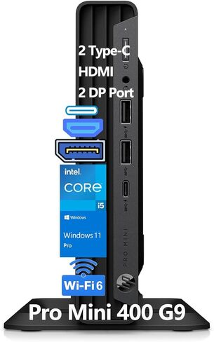 2022 HP Pavilion TP01 Desktop Computer, AMD Ryzen 3-5300G (Beats Core i5-10400), AMD Radeon, 9 USB Ports, Wireless-AC, Bluetooth, HDMI, Windows 11 Home (32GB RAM | 2TB PCIe SSD) in Kuwait