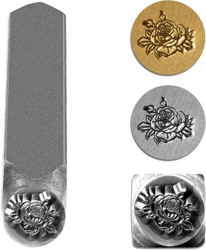 TheCraftGuy زهرة تصميم أدوات ختم معدنية 8 مم (5/16 بوصة) زهرة الكاميليا طوابع معدنية مجوهرات ختم عدة سبائك الصلب الحرفية ختم أدوات اللكم لصنع المجوهرات DIY in Kuwait