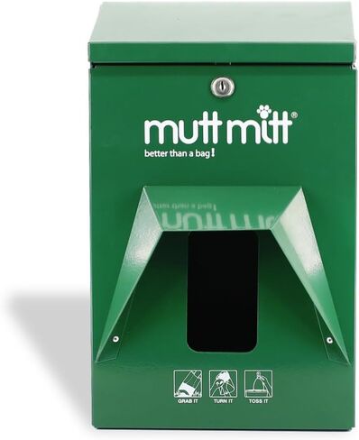موزع نفايات الكلاب من الألومنيوم التجاري المقاوم للصدأ من Mutt Mitt® - بدون أكياس (أخضر) in Saudi Arabia
