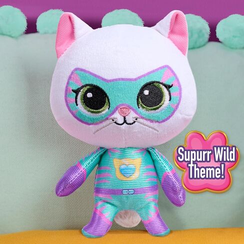 ديزني جونيور سوبر كيتيز حيوان محشو من القطيفة مقاس 16.5 سم، زي Su-Purr Wild، قطة صغيرة، لعبة للمعجبين والفتيات والأطفال من عمر سنتين فما فوق من Just Play in Saudi Arabia