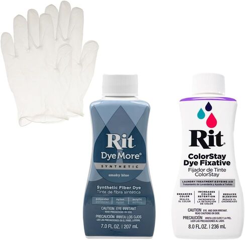 صبغة سائلة اصطناعية من شركة Rit مع حزمة تثبيت ColorStay - مجموعة الكل في واحد مع قفازات لتقليل نزيف اللون in Kuwait