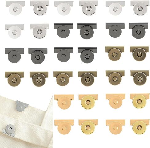 16PCS Magnetic Snap Fasteners Bag Clips – No-Sew Snap Buttons Metal Snaps for Fabric Sewing Craft Snap Buttons Kit in Saudi Arabia