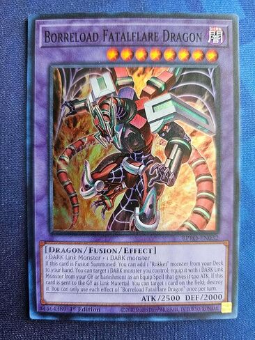 Borreload Fatalflare Dragon - BPRO-EN032 - Super Rare - 1st Edition in Saudi Arabia