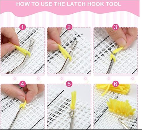 Latch Hook Kit Cup Coaster DIY Set Lovely Bear Pattern Home Decoration for Handcraft in Saudi Arabia