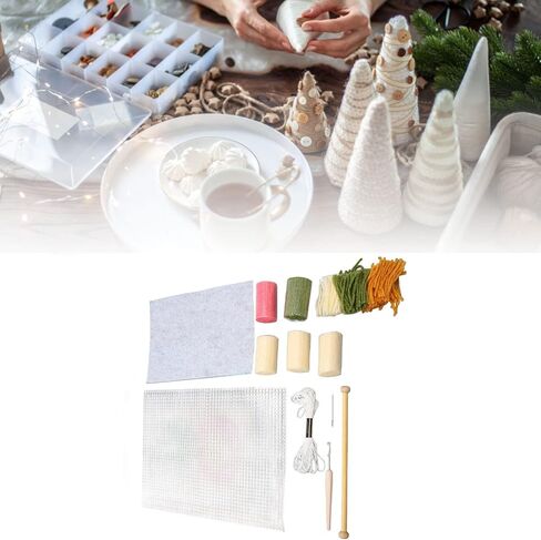 Latch Hook Coaster Kit Soft Touch Lightweight Portable Crocheting Craft for Kids Household in Saudi Arabia