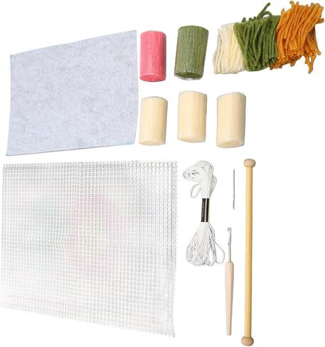 Latch Hook Coaster Kit Soft Touch Lightweight Portable Crocheting Craft for Kids Household in Saudi Arabia