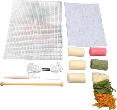 Latch Hook Coaster Kit Soft Touch Lightweight Portable Crocheting Craft for Kids Household in Saudi Arabia
