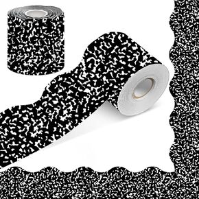 حدود لوحة إعلانات بطول 65 قدمًا، زخرفة لوحة إعلانات مخططة باللونين الأبيض والأسود، لتزيين المنزل والمكتب والسبورة في الفصل الدراسي in Kuwait