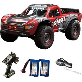 1/14 Hobby RC Truck for Adults, 30 MPH High Speed Remote Control 4WD Car, All Terrain Rock Crawler Truck for Boys 4X4 Off-Road Racing Car with 2 Batteries in Saudi Arabia