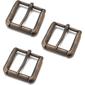 LEIFIDE 3pcs Belt Buckles for Men Women 1-1/2" Solid Antique Brass Metal Roller Buckle Classic Antique Square Replacement Belt Buckle for Belts Bags Shoes Hardware Accessories in Saudi Arabia