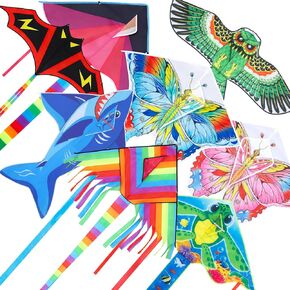 8 Pack Kites for Kids Large Flying Long Kite with 8 Pcs 328 ft Strings for Outdoor Game in Kuwait