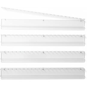 Scallop Mahjong Rack with Magnetic Pushers, Clear Acrylic, 20 Inch Length, 4 per Set, Fits Standard and Large Tiles in Saudi Arabia