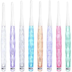 Ergonomic Crochet Hooks Set, 8Pcs Comfortable Practical Crochet Needles Colorful Knitting Kit for DIY Yarn Craft Great Gift for Women Adults Kids Children Beginners in Saudi Arabia