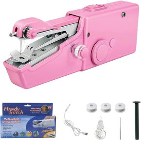 Handheld Sewing Machine,Beginners Mini Portable Electric Sewing Machine，Easy To Use Suitable for Sewing Clothes, Family Travel, DIY (pink) in Saudi Arabia