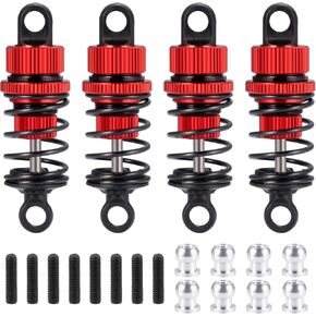 4Pcs JGGZONE 1:10 52mm RC Oil Filled Shock Absorbers Assembled Kit Compatible with Tamiya TT-01 TT-02 M03 M04 M05 M06 1:10 On Road Car Upgrades Replace Parts (Red, 52MM) in Saudi Arabia