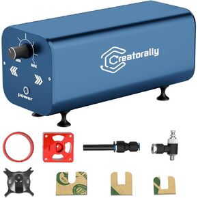 Air Assist Pump Kit for Laser Engraver, 30L/Min Adjustable Quiet Airflow, Removes Smoke and Dust, Reduces Burn Marks, Protects Lens, Compatible with S9/S10/A5 PRO/A10 PRO/TTS-55 PRO in Kuwait