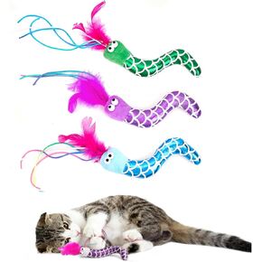 ألعاب القطط النعناع البري على شكل سمكة، 3 قطع من أصوات النعناع البري المجعدة، ناعمة ومتينة، أداة تفاعلية للقطط الصغيرة لتمرين القطط الصغيرة في الأماكن المغلقة in Kuwait