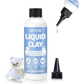 130 مل من طين خبز الفرن من البوليمر السائل الأبيض، قالب الخبز، مناسب جدًا لديكورات DIY والمجوهرات والألعاب والأدوات المنزلية in Kuwait