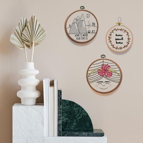 PATIKIL 4, 6, 7inch Embroidery Hoops Set, 3 Pieces Imitated Wood Octagonal Frame Cross Stitch Hoop Ring for Embroidery Art Craft Sewing Ornaments Hanging Decoration in Saudi Arabia