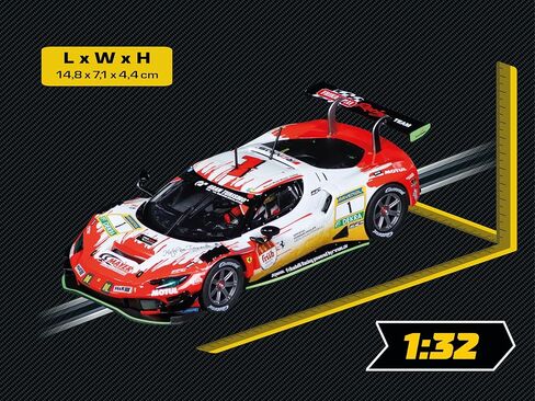 كاريرا 27810 فيراري 296 GT3 فريكاديلي ريسينغ، رقم 1 24 ساعة نوربورغرينغ 1:32 مقياس تطور تناظري فتحة سيارة سباق السيارات in Saudi Arabia