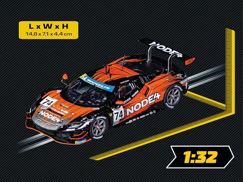 كاريرا 27811 فيراري 296 GT3 كيسيل ريسينغ، رقم 74 24H LM 1:32 مقياس تطور تناظري فتحة سيارة سباق السيارات in Saudi Arabia
