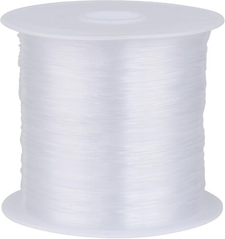 Generic Clear Nylon Beading Cord, 40m (43.74 Yards), 0.4mm, 1 Roll, DIY Bracelets, Necklace, Jewelry Making in Saudi Arabia
