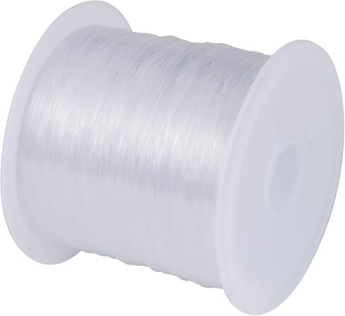 Generic Clear Nylon Beading Cord, 40m (43.74 Yards), 0.4mm, 1 Roll, DIY Bracelets, Necklace, Jewelry Making in Saudi Arabia
