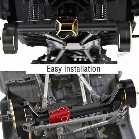 RC Aluminum Front Rear Portal Axles Upgrades Part for 1/10 SCX10 III AX103007 RC Crawler Car,Brass Front Inner Portal Covers Steering Knuckles/Axle Diff Cover/Portal Covers Weights in Saudi Arabia