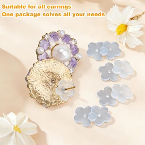 رقع دعم شحمة الأذن غير المرئية (200 قطعة) - أقراط مقاومة للتدلي للأقراط الثقيلة، أقراص قوية قابلة للتنفس ولا تسبب الحساسية in Kuwait