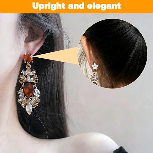 رقع دعم شحمة الأذن غير المرئية (200 قطعة) - أقراط مقاومة للتدلي للأقراط الثقيلة، أقراص قوية قابلة للتنفس ولا تسبب الحساسية in Kuwait