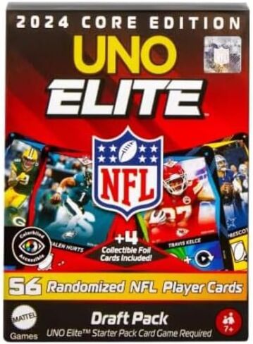 بطاقات UNO Draft Pack Collector - بطاقات التداول ذات الإصدار الأساسي مع 4 رقائق مفاجئة in Kuwait