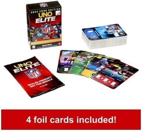 بطاقات UNO Draft Pack Collector - بطاقات التداول ذات الإصدار الأساسي مع 4 رقائق مفاجئة in Kuwait